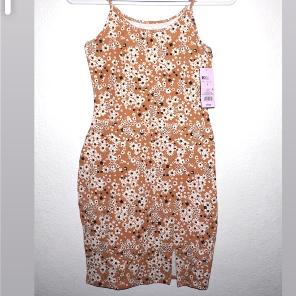 Wild fable camel floral dress
